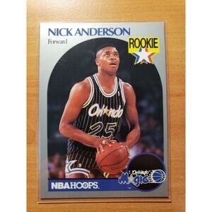 Nick Anderson 1990-1991 NBA Hoops #214 - Rookie - Orlando Magic - Fresh Pull